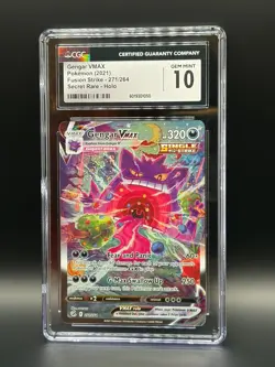 2021 Pokemon Fusion Strike 271/264 SECRET RARE ALT ART Gengar VMAX CGC - Image 1