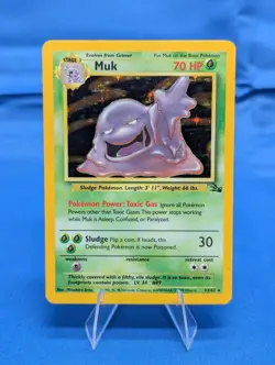 1999 Pokemon Vintage WOTC • Muk • 13/62 • Fossil Unlimited • Holo • Rare • LP - Image 2