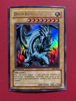 2002 Yugioh BLUE-EYES WHITE DRAGON LOB-001 LDD-S001 Spanish 1st Edition - Image 1