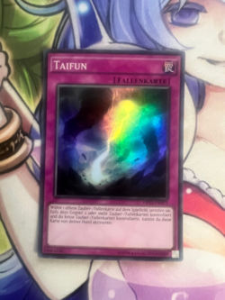 TYPHOON SUPER RARE GERMAN OP01-EN013 DE013 NEAR MINT YUGIOH - Image 1