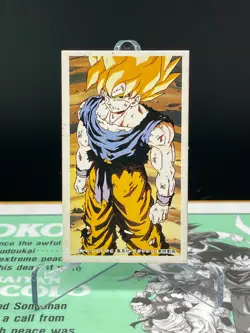 Dragon Ball Son Goku Super Saiyan Menko Card retro Japanes - Image 1
