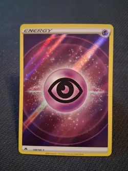 Psychic Energy 156/159 Crown Zenith Textured Holo Pokemon Card NM - Image 1