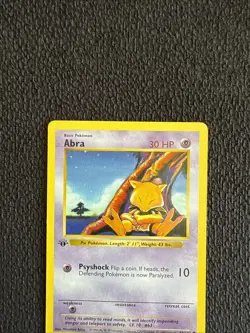 Pokemon Card - Abra Base Set (Shadowless) 43/102 1st Edition LP - Image 3