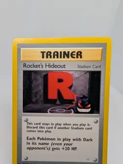 Rocket’s Hideout 63/64 Neo Revelation Uncommon Stadium Trainer Pokemon Card - LP - Image 3