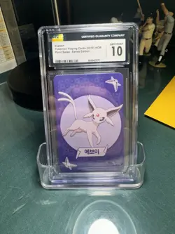 CGC 10 Espeon Pokemon Playing Cards (2019) Korean Point Salad Eevee Edition - Image 3