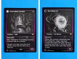 1x Concealing Curtains Creature Wall Double Feature Mtg Magic Card Rare 368 - Image 1