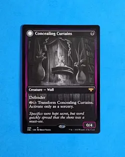 1x Concealing Curtains Creature Wall Double Feature Mtg Magic Card Rare 368 - Image 2