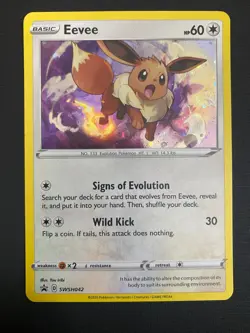 Eevee SWSH042 SWSH: Sword & Shield Promo Cards Holo *Swirl* - Image 1