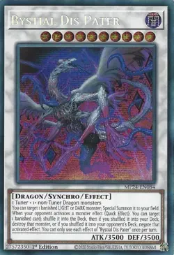 MP24-EN084 Bystial Dis Pater - Prismatic Secret Rare 1st Edition YuGiOh Card - Image 1