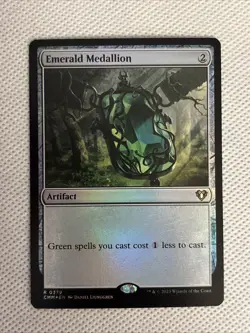 MTG {Emerald Medallion} Foil Commander Masters Rare #379 NM/Unplayed *Free Ship* - Image 1
