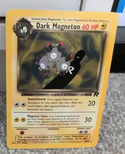 Pokemon Dark Magneton 28/82 Non-Holo Rare Card Team Rocket Set, WOTC TCG - Image 1