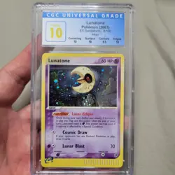 Pokemon 2003 Lunatone Holo #8 Ex Sandstorm Cgc 10 Pristine Blue Label - Image 1