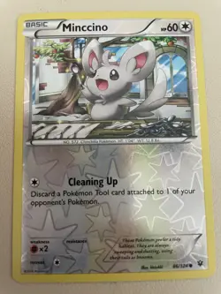Pokemon TCG Minccino Fates Collide 86/124 Reverse Holo Common NM - Image 1