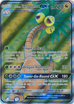 NM-Mint, English Pokemon Holo Alolan Exeggutor GX - 107/111 - Full Art Ultra Rar - Image 1