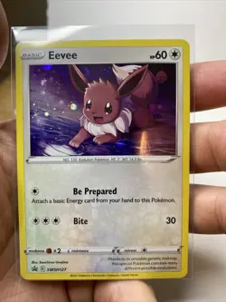 Eevee SWSH127 Black Star Promo Cosmos Holo Near Mint Pokemon Sword Shield 2021 - Image 3