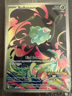 Pokemon TCG Mega Evolutions Stamped Promo Card - Bulbasaur 133/132 - NM - SEALED - Image 1