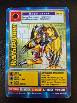 St-84 WarGreymon Digimon Swedish Promo Card TCG Rare Digi-Battle Bandai - Image 1