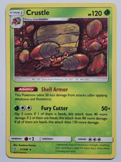 Crustle 11/236 - LP - Unified Minds Pokemon Card - Tomokazu Komiya Art - Image 1