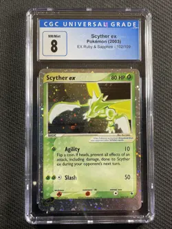 Pokemon Card CGC 8 NM/Mint Scyther ex Ruby & Sapphire 2003 102/109 - Image 1