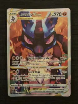 Lucario VSTAR SWSH291 Crown Zenith ETB Black Star Promo Card - Image 1