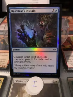 MTG Magic the Gathering Rakshasa's Disdain (45/189) Fate Reforged LP FOIL - Image 1