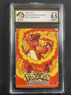 Pokemon Card CGA 8.5 Nm/Mt+ Charmeleon Movie Edition Topps 1999 #E5 - Image 1