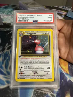 Pokemon 2001 Neo Revelation #12 PORYGON2 1st Edition Holo PSA 9 Mint 12/64 - Image 1