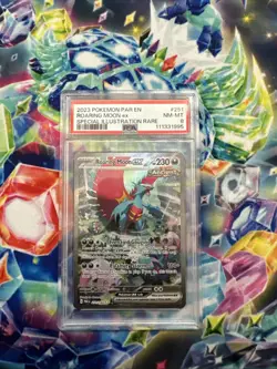 2023 Pokemon Par en Roaring Moon EX Special Illustration Rare PSA 8 - Image 1