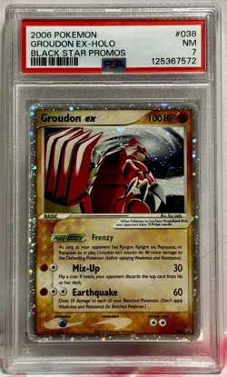2006 POKEMON BLACK STAR PROMOS Groudon Ex-Holo PSA 7 #038 NM - Image 1