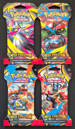 NEW SEALED 2025 Pokemon Mega Evolution Sleeved Booster Pack Lot x60, 15 EACH ART - Image 1