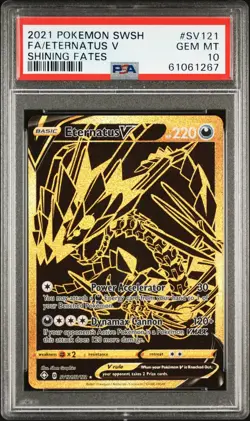 2021 Pokemon Sword & Shield Eternatus V Shining Fates SV121 PSA 10 Gem Mint - Image 1