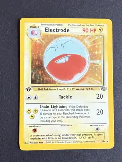 Pokemon Electrode Jungle 1st Edition Holo 2/64 MP - Image 1