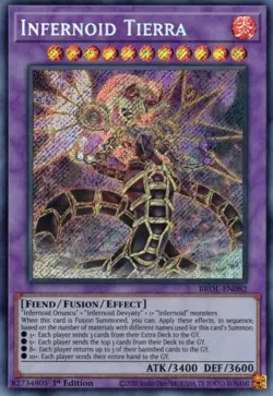 Yu-Gi-Oh! Infernoid Tierra 1st Ed. BROL-EN082 Secret Rare NM/LP x1 - Image 1