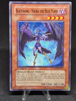 Yu-Gi-Oh! Blackwing-Shura the Blue Flame RGBT-EN011 Raging Battle 1st Edition NM - Image 1