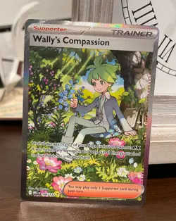 Pokemon TCG Wally's Compassion 186/132 Me01: Mega Evolution Holo Trainer Card NM - Image 1