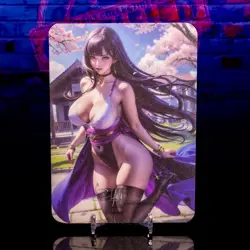 Mona Waifu Card A6 Oversized Genshin Premium Collectible Matte Board Spicy - Image 1