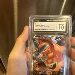 Charizard V 154/172 Brilliant Stars Pokemon Card CGC 10 Gem Mint FULL ART HOLO - Image 2
