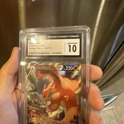 Charizard V 154/172 Brilliant Stars Pokemon Card CGC 10 Gem Mint FULL ART HOLO - Image 3