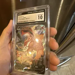 Charizard V 154/172 Brilliant Stars Pokemon Card CGC 10 Gem Mint FULL ART HOLO - Image 4