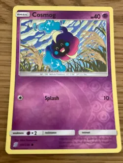 Cosmog Pokemon Card 100/236 Reverse Holo- Used -Sun & Moon-Unified Minds - Image 1