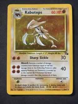 Kabutops - 9/62 - Pokemon Fossil Unlimited Holo Rare Card WOTC - Image 1