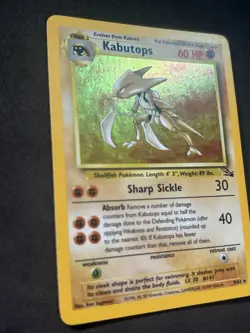 Kabutops - 9/62 - Pokemon Fossil Unlimited Holo Rare Card WOTC - Image 2