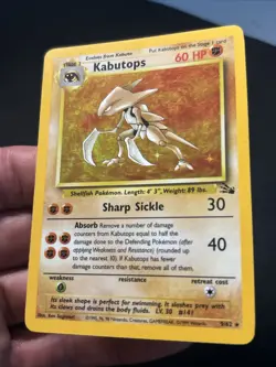 Kabutops - 9/62 - Pokemon Fossil Unlimited Holo Rare Card WOTC - Image 3