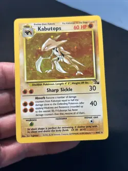 Kabutops - 9/62 - Pokemon Fossil Unlimited Holo Rare Card WOTC - Image 4