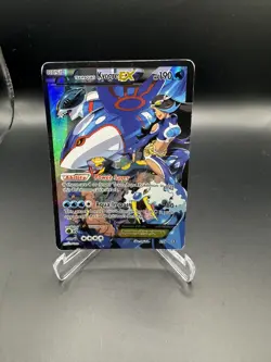 Pokemon TCG Team Aqua's Kyogre EX Double Crisis Holo Full Art Card 6/34 HP - Image 1