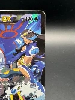 Pokemon TCG Team Aqua's Kyogre EX Double Crisis Holo Full Art Card 6/34 HP - Image 3