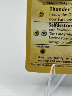 Pokemon TCG Magnemite Base Set Unlimited Common Card 53/102 1999 WOTC MP Vintage - Image 2