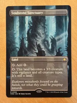 MTG Magic the Gathering Soulstone Sanctuary Borderless Foundations NM - Image 1
