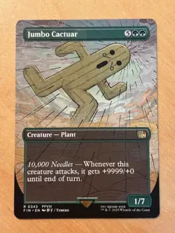 MTG Magic the Gathering Jumbo Cactuar Borderless Final Fantasy NM - Image 1