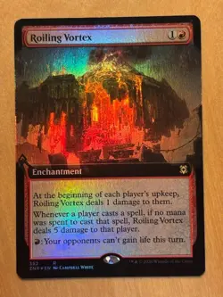 MTG Magic the Gathering Roiling Vortex Foil Extended Art Zendikar Rising LP - Image 1